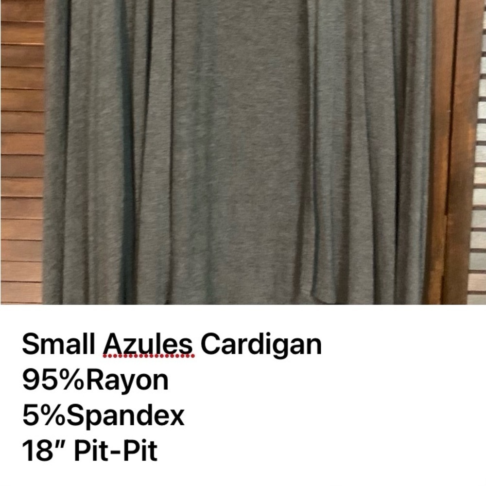 Azules Women's Solid Color Sleeveless Asymetric Hem Open Front Cardigan - GREY - Picture 10 of 10